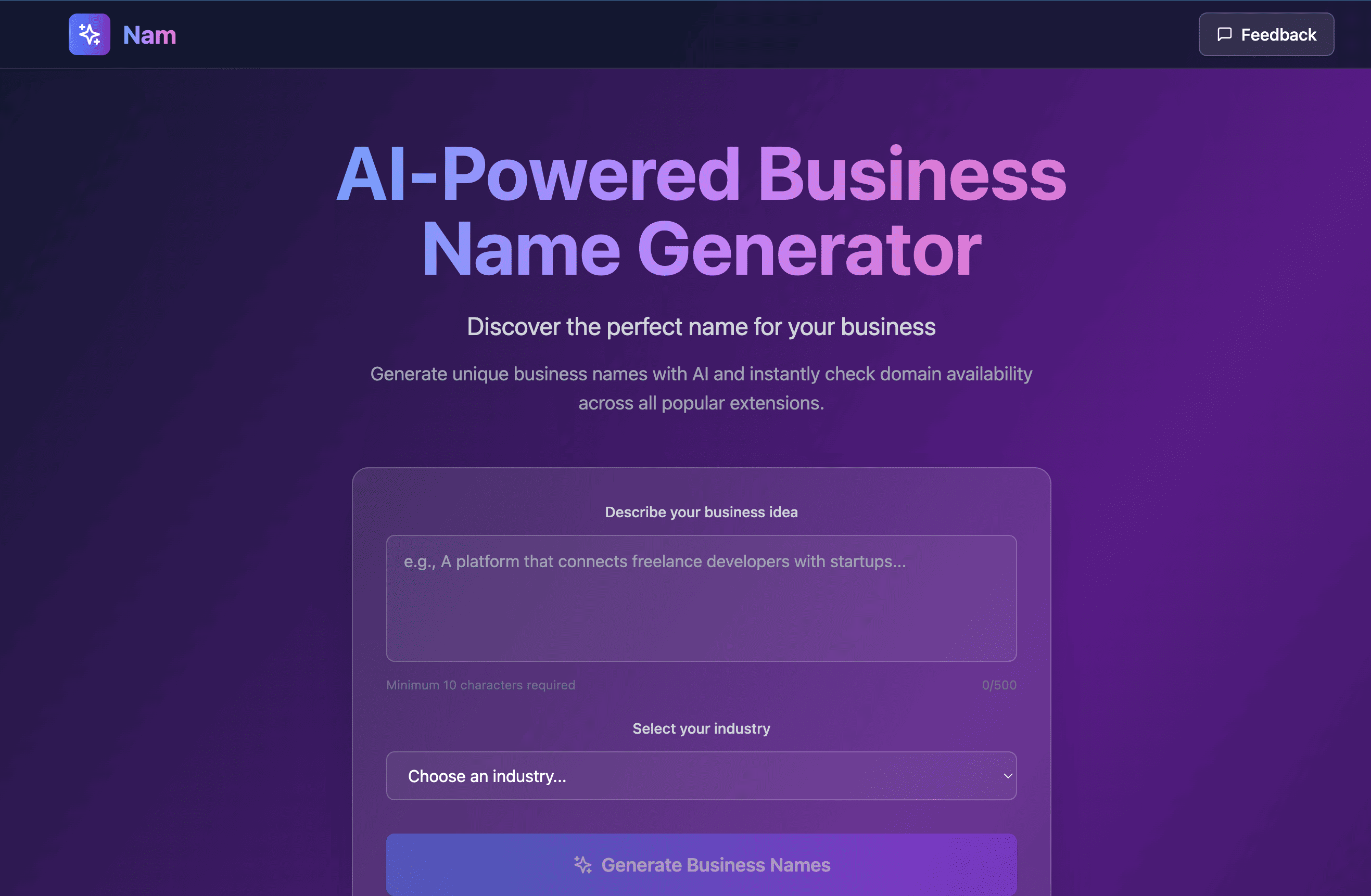 nam_ai_powered_business_name_generator nam_ai_powered_business_name_generator